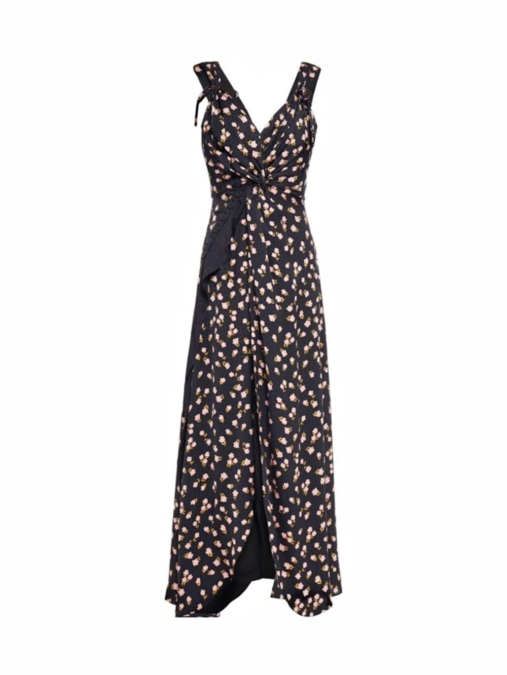 Self-Portrait Floral Maxi Dress in Navy & Pink Size 4
